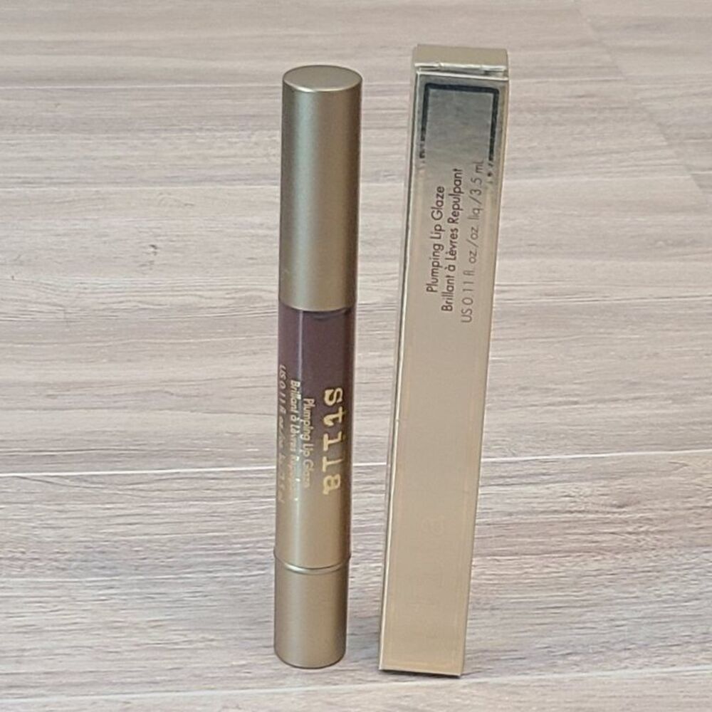 Stila Cosmetics Plumping Lip Glaze Maple 523A Lip Gloss Liquid Shine .11 fl oz